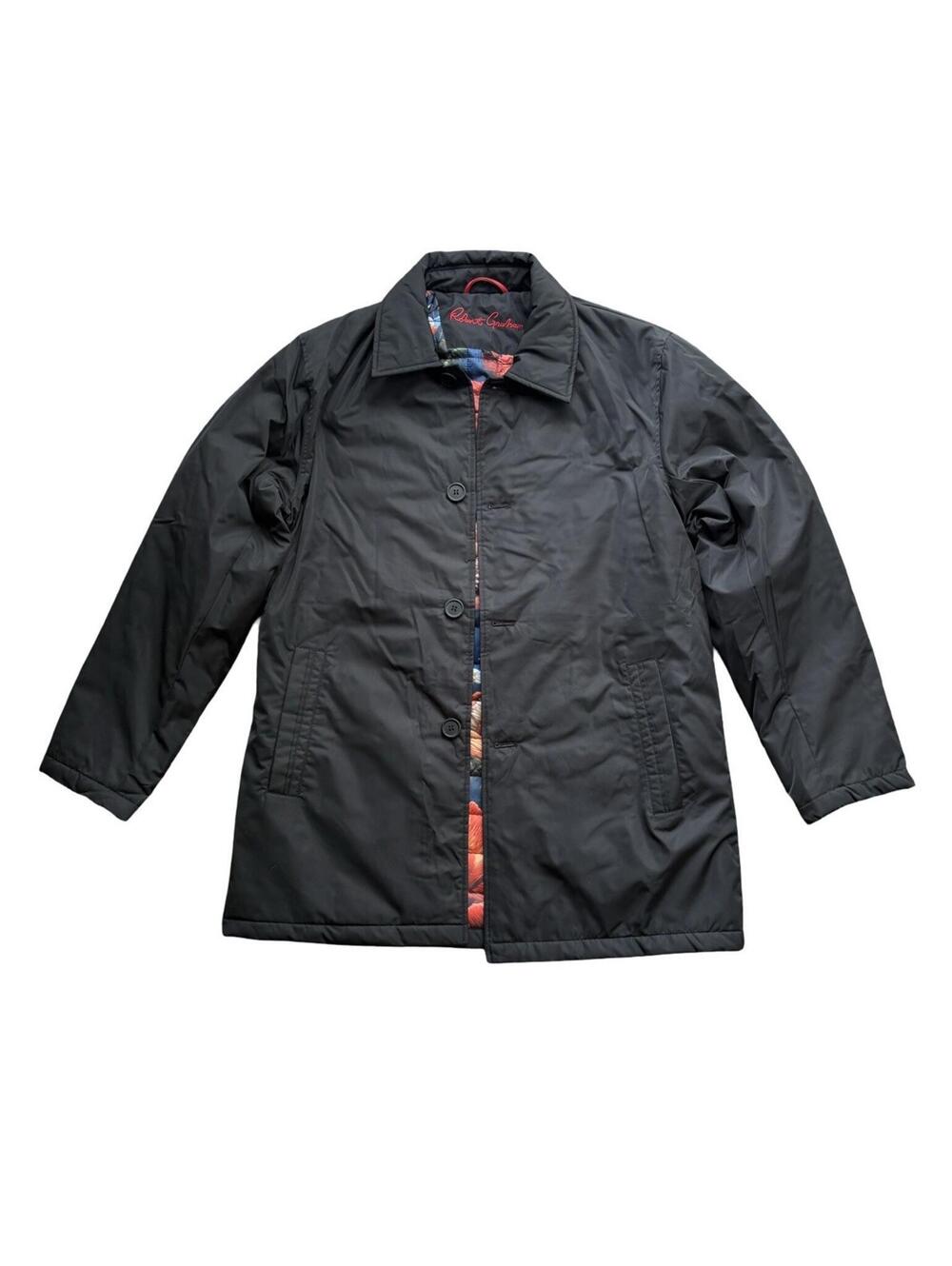 Robert Graham Lightly Padded Car Coat Work Black Jacket Men's Size Medium New